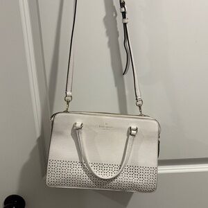 Kate Spade White Satchel with Cutout Design